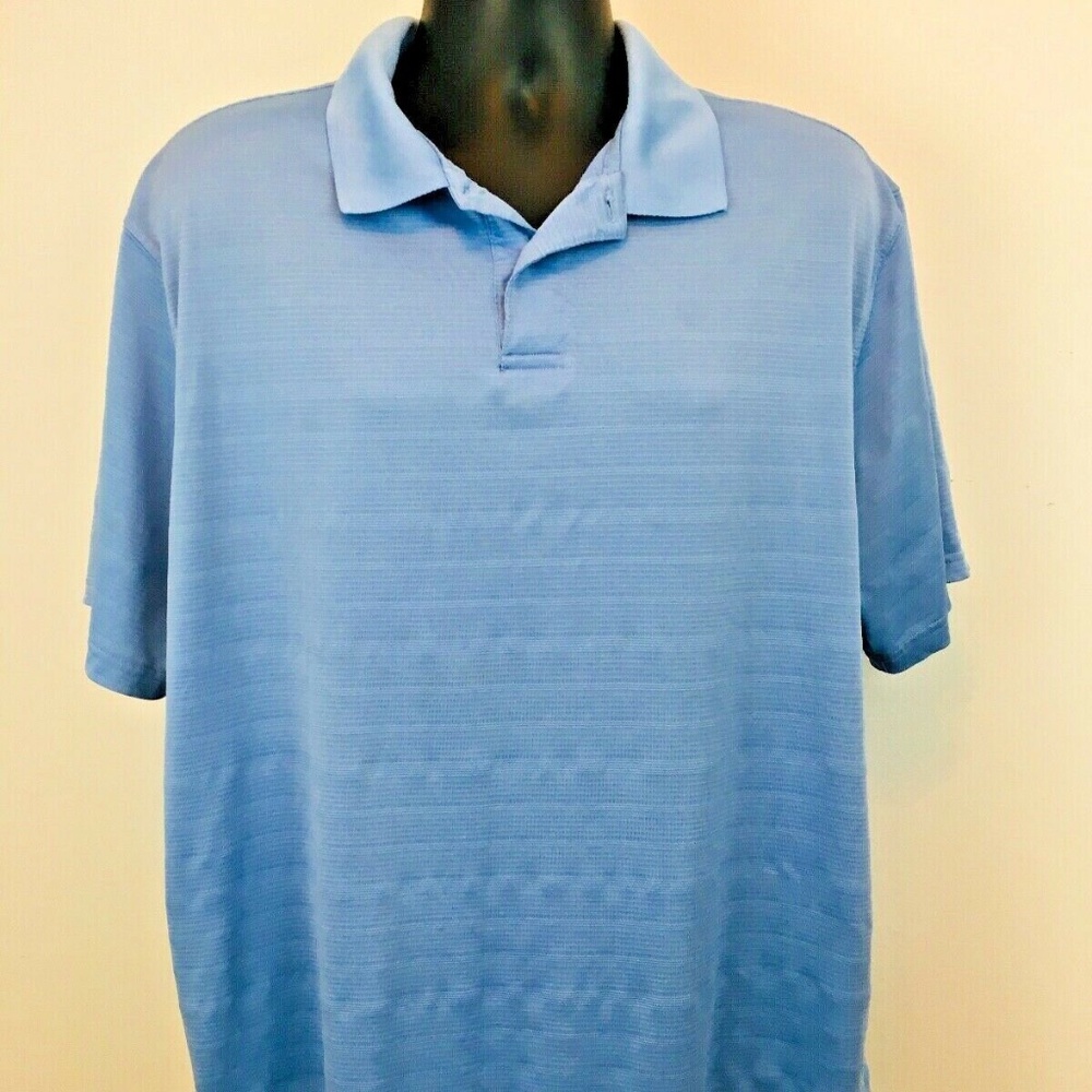Marc Edwards Men's Blue and White Polo Shirt Sz XL